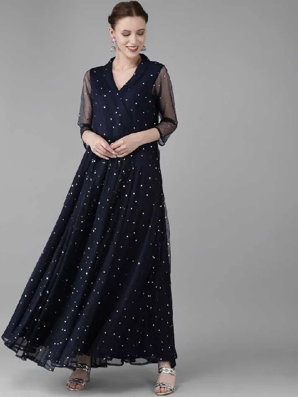 Polka Dot Printed Maxi Dress Cozy Wrap Maxi Dress