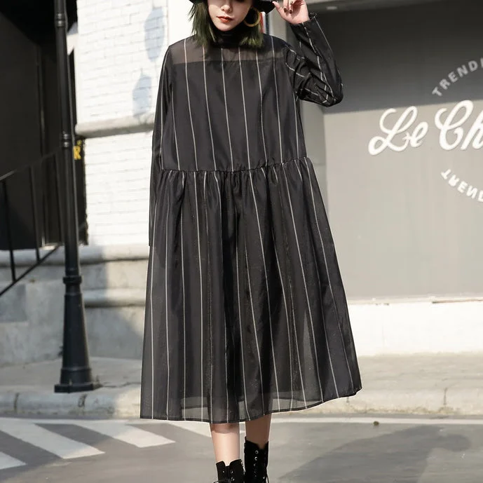 fashion black long tulle dress plus size striped cotton caftans New stand collar maxi dresses Elegant Maxi Dress with Slit fashion black long tulle dress plus size striped cotton caftans New stand collar maxi dresses Elegant Maxi Dress with Slit