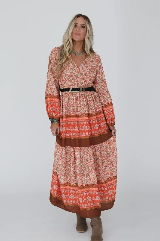 Garden Goddess Maxi Dress - Taupe Fashionable Maxi Dress with Fringe