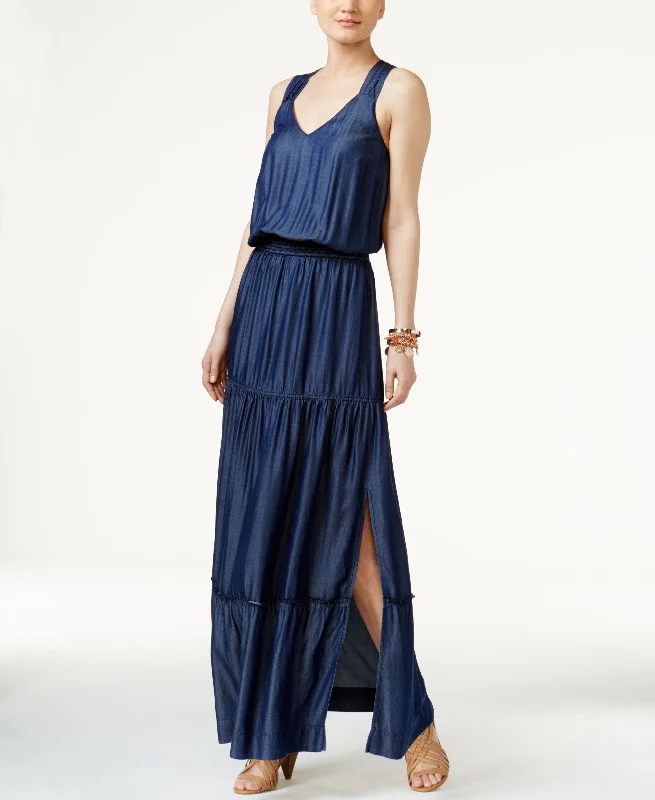 INC International Concepts Lattice Back Maxi Dress Cozy Longline Maxi Dress
