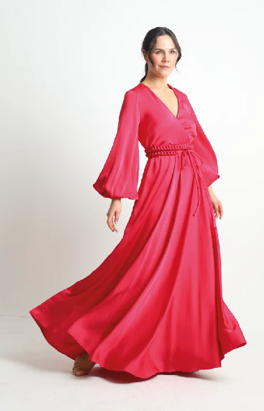 EVA MAXI DRESS Elegant Silk Maxi Dress