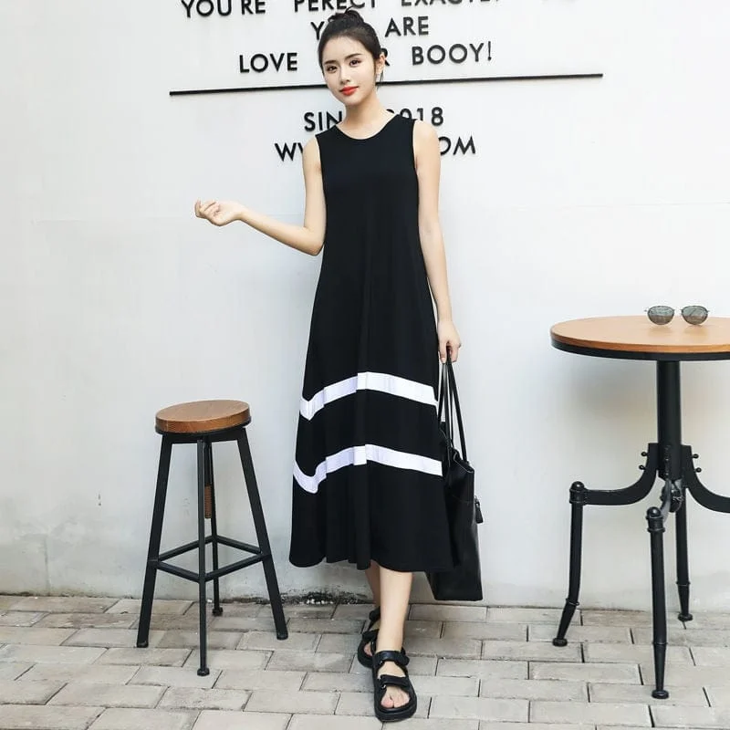 Monaly Sleeveless Maxi Dress Cozy Maxi Dress with Slit