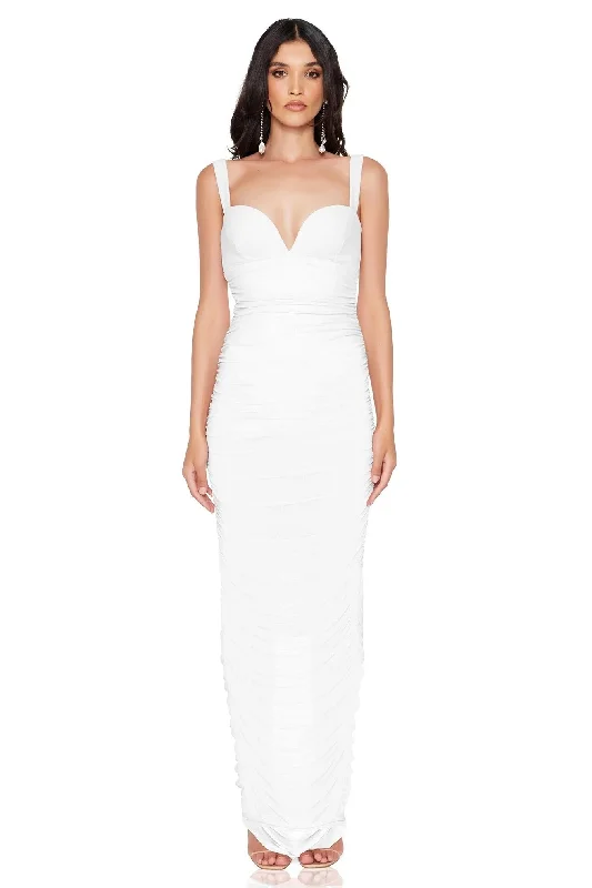 Nookie Marlowe Maxi Dress - White Comfortable Flowy Maxi Dress