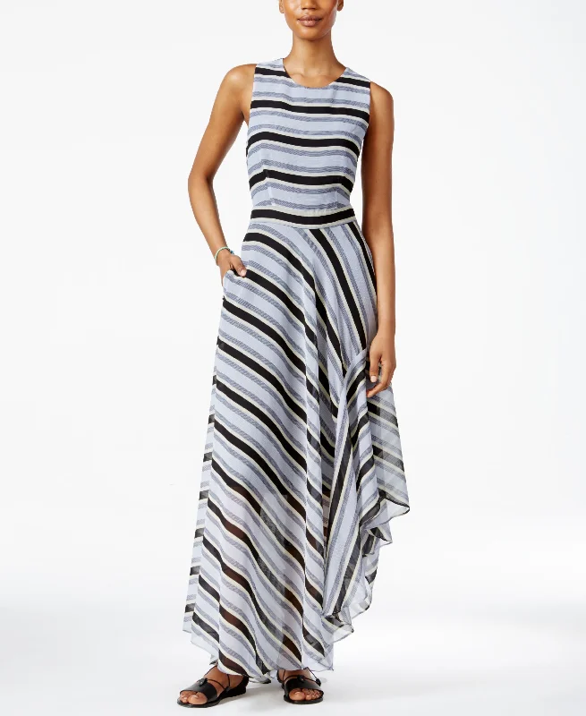Rachel Rachel Roy Striped Open-Back Maxi Dress Stylish Boho Maxi Dress