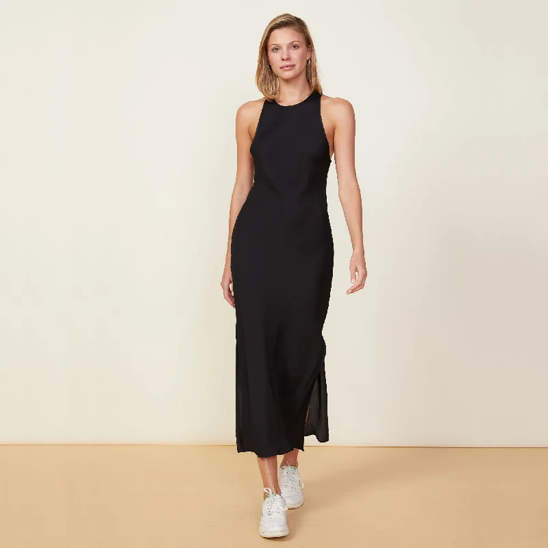 Silky Maxi Dress Fashionable Button-Down Maxi Dress