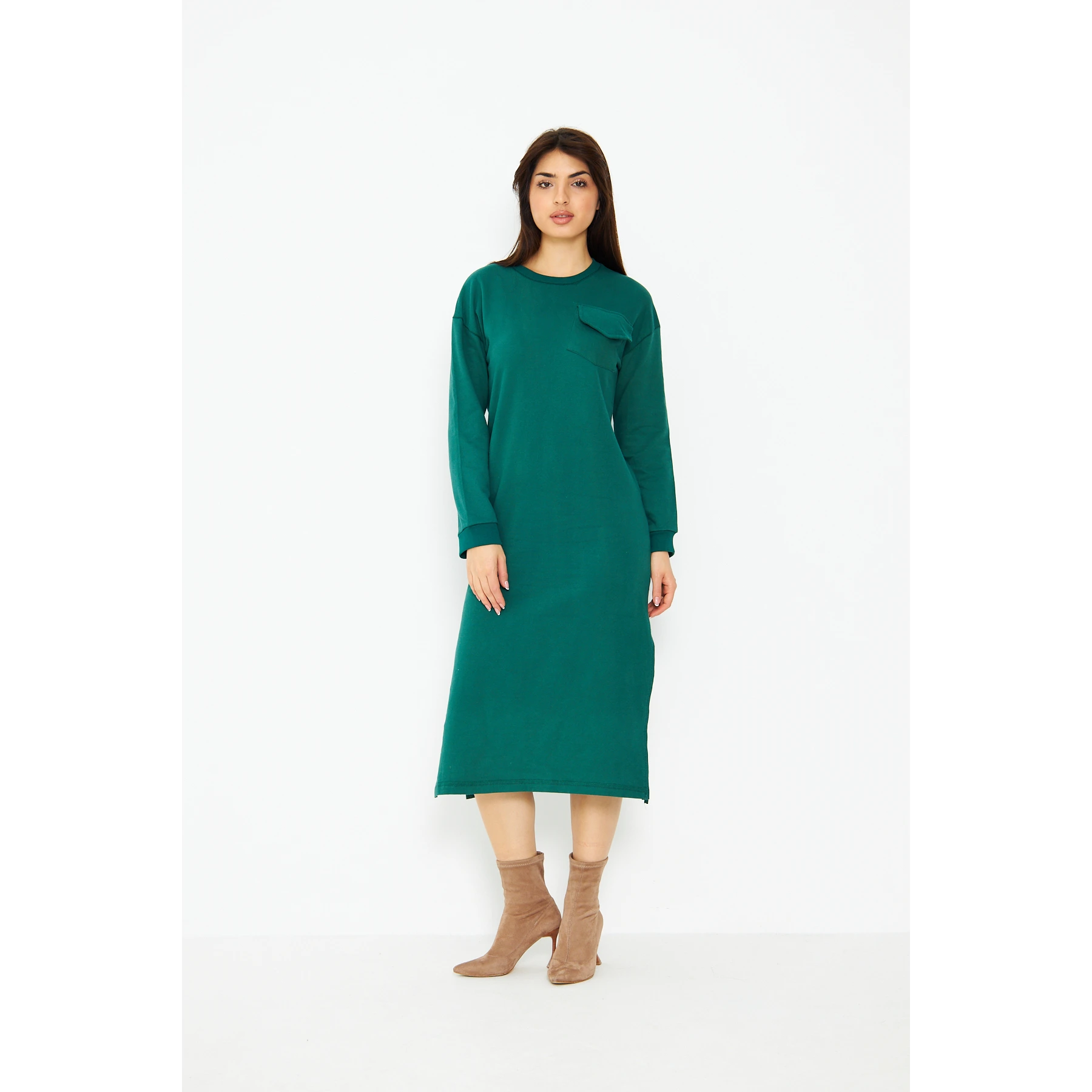 Green Long Maxi Dress Stylish Off-Shoulder Maxi Dress