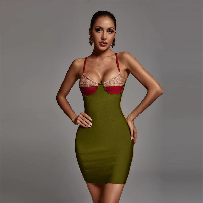 Backless Deep V Neck Cami Mini Dresses Classic Casual Mini Dress