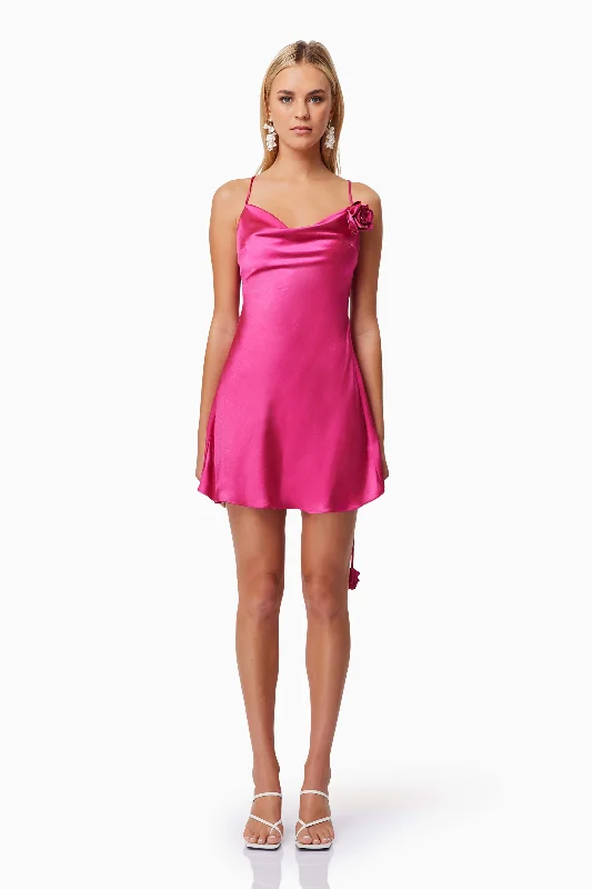 Elliatt Zinnia Mini Dress - Fuchsia Classic Black Mini Dress