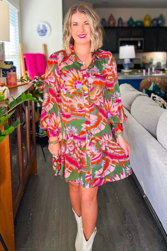 Morgane Mini Dress - Green Trendy Off-Shoulder Dress Mini