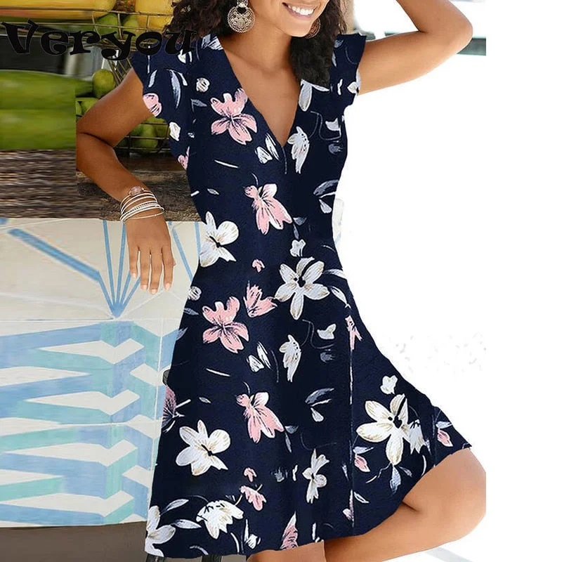 LIZAKOSHT - New Summer V Neck Floral Print Party Dress Women Vintage Sleeveless Tank Mini Dress Spring Loose Plus Size A-Line Dress Cozy Cowl Neck Mini Dress LIZAKOSHT - New Summer V Neck Floral Print Party Dress Women Vintage Sleeveless Tank Mini Dress Spring Loose Plus Size A-Line Dress Cozy Cowl Neck Mini Dress