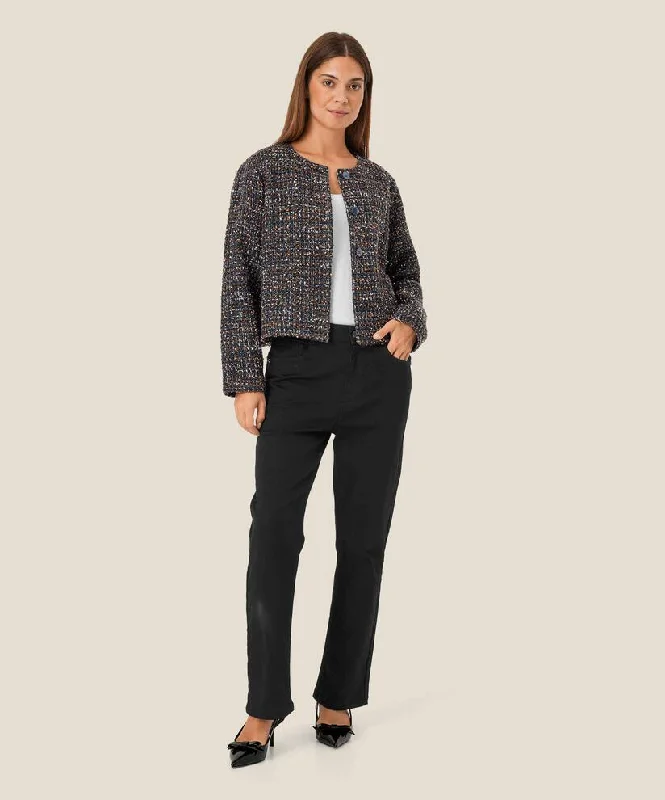 1009944 MaJohala Boucle Jacket Hoodie Zip-Up Jacket Button-Up Jacket