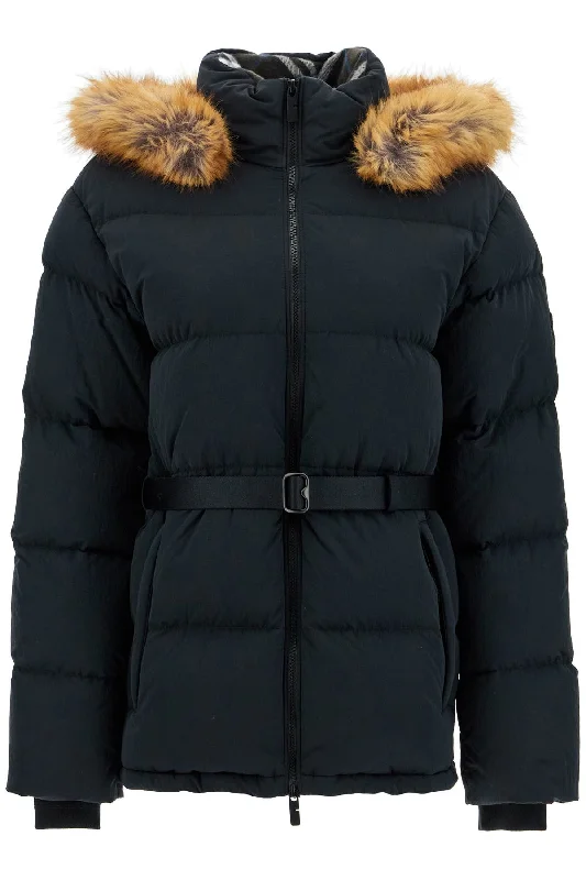 Short Nylon Down Jacket  - Black Jacket Blazer Coat
