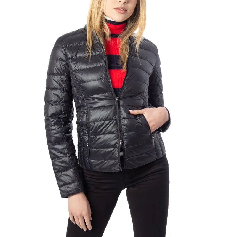 Armani Exchange Black Polyester Jackets & Coat Tiered Jacket Buttoned Jacket Zippered Jacket Armani Exchange Black Polyester Jackets & Coat Tiered Jacket Buttoned Jacket Zippered Jacket
