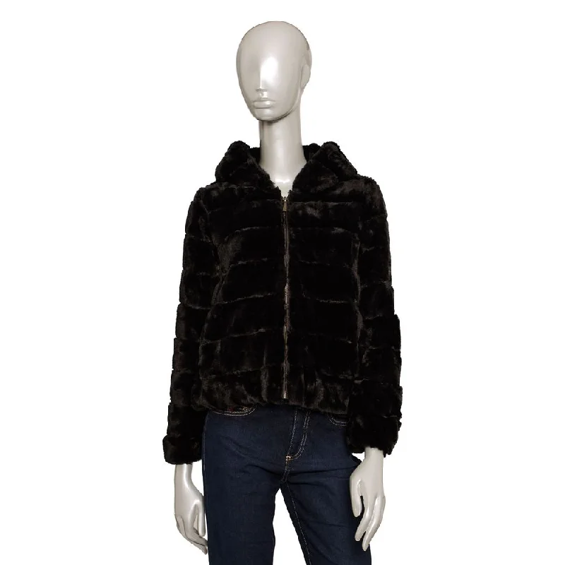 Baldinini Trend Black Polyester Women Jacket Welt Pockets Slit Pockets Flap Pockets Baldinini Trend Black Polyester Women Jacket Welt Pockets Slit Pockets Flap Pockets