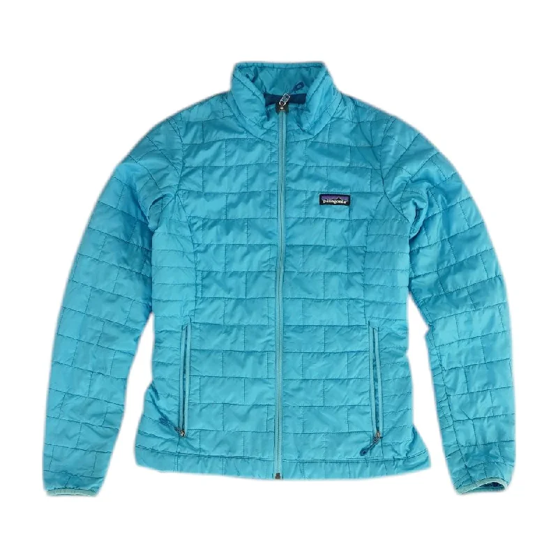 Blue Solid Lightweight Jacket Insulated Jacket Fitted Jacket Loose Jacket