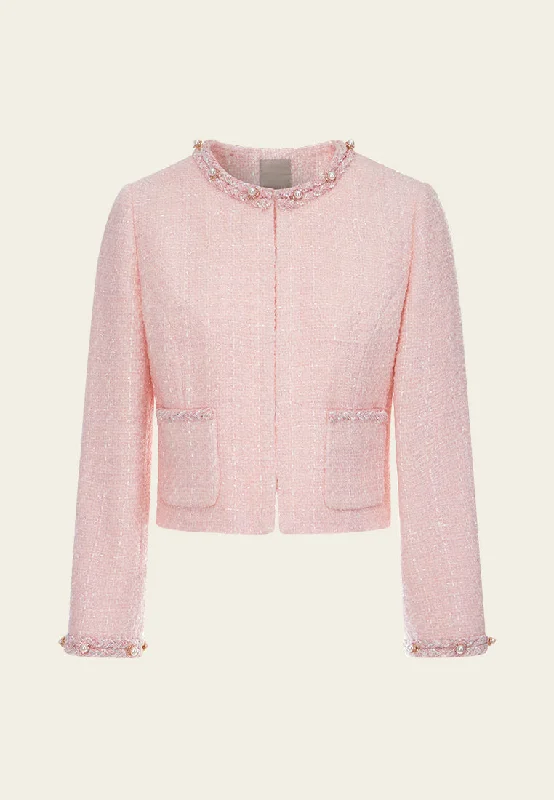 Braided-detail Pearl-embellished Cropped Jacket Tailored Jacket Straight Jacket A-Line Jacket Braided-detail Pearl-embellished Cropped Jacket Tailored Jacket Straight Jacket A-Line Jacket