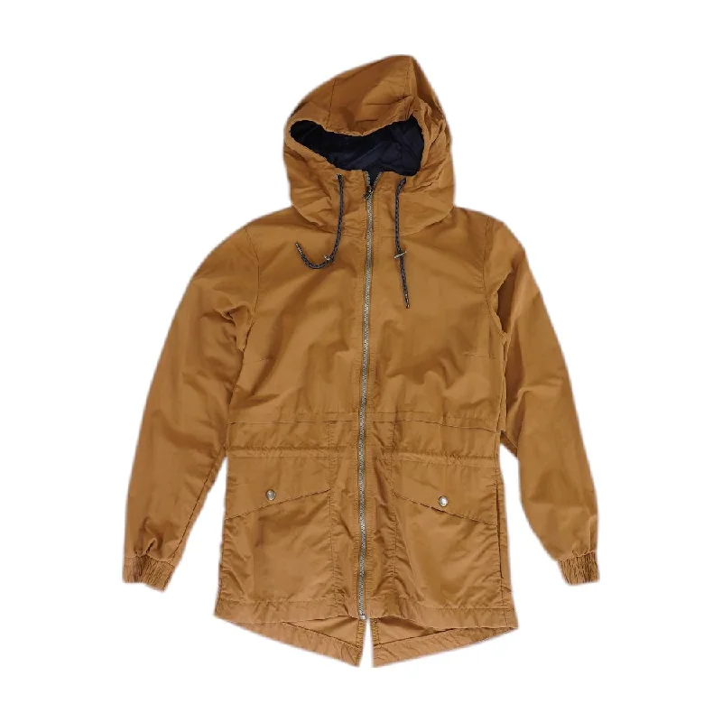 Brown Solid Lightweight Jacket Anorak Shell Jacket Lightweight Jacket