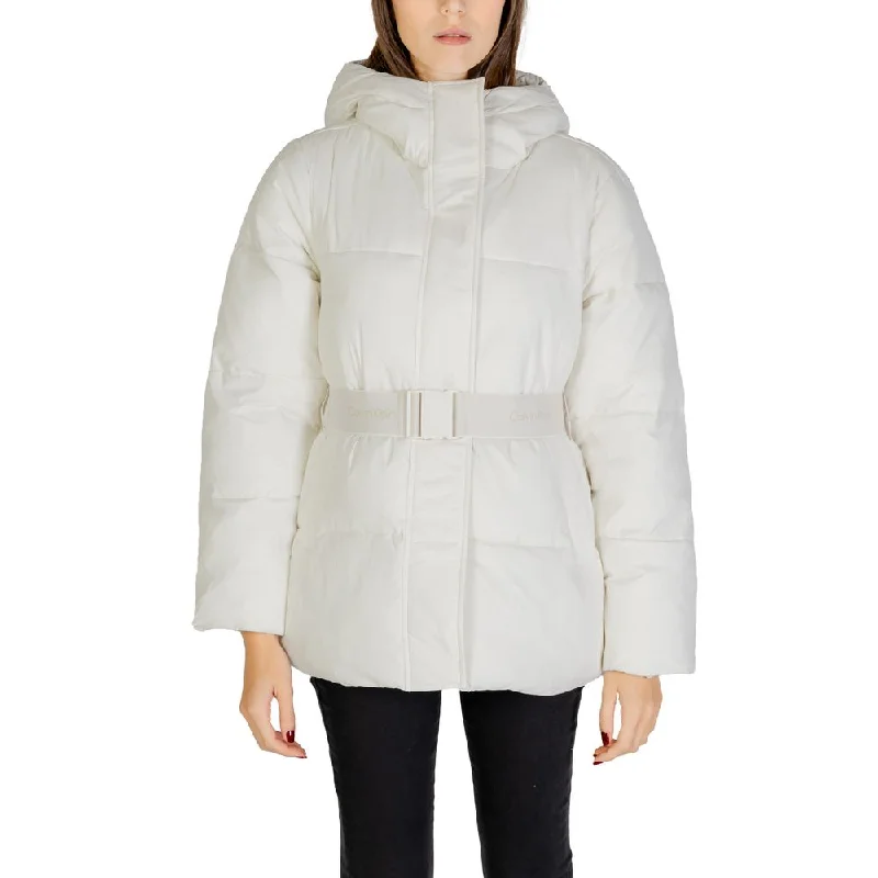 Calvin Klein Jeans Cream Nylon Jackets & Coat Appliqued Jacket Beaded Jacket Sequined Jacket Calvin Klein Jeans Cream Nylon Jackets & Coat Appliqued Jacket Beaded Jacket Sequined Jacket