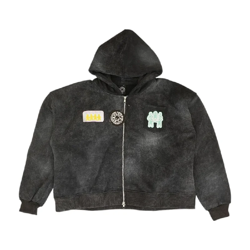 Charcoal Solid Lightweight Jacket Toggled Jacket Drawstring Jacket Belted Jacket