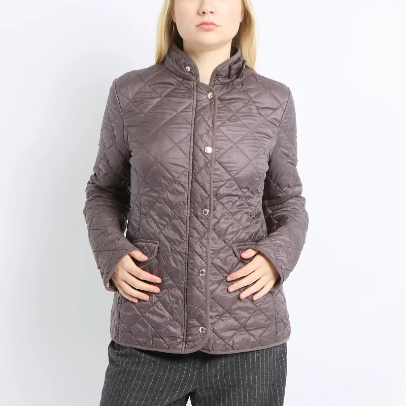Conte Diamond Stitch Jacket - UK 10 Wool Fabric Cashmere Fabric Tweed Fabric
