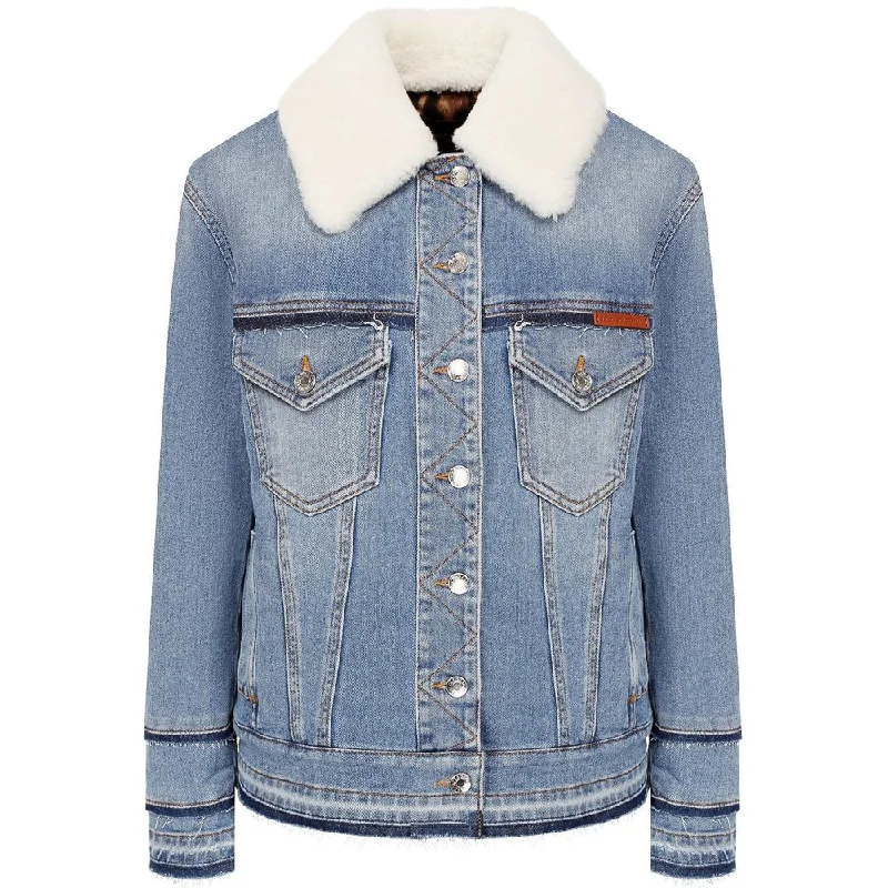 Dolce & Gabbana Light Blue Cotton Jackets & Coat Hooded Jacket Caped Jacket Shawl Collar Jacket Dolce & Gabbana Light Blue Cotton Jackets & Coat Hooded Jacket Caped Jacket Shawl Collar Jacket