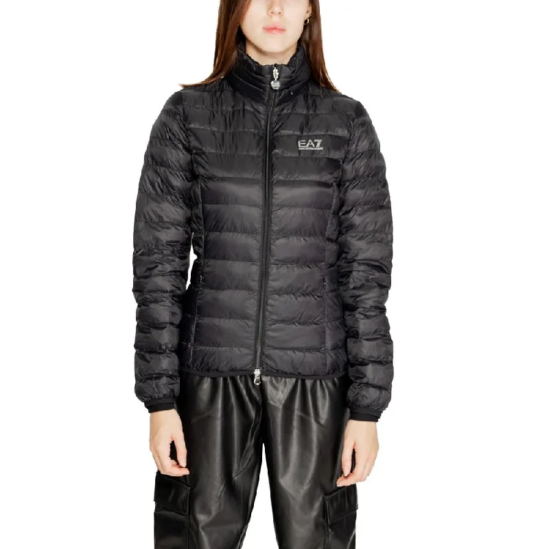 EA7 Emporio Armani Black Polyamide Jackets & Coat Nylon Fabric Polyester Fabric Spandex Fabric EA7 Emporio Armani Black Polyamide Jackets & Coat Nylon Fabric Polyester Fabric Spandex Fabric