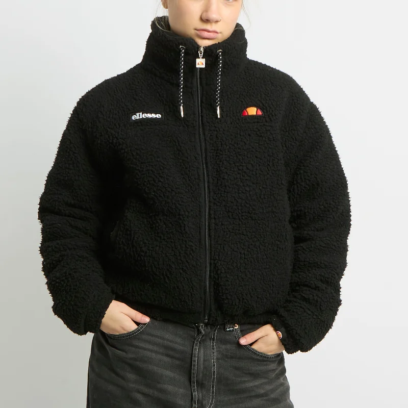 Ellesse Fleece Zip Up Jacket - UK 14 Zip Front Button Front Snap Front