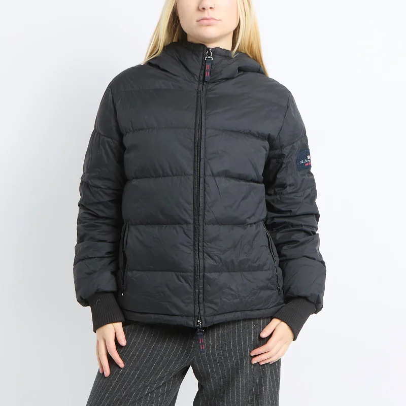Elvstrom Hooded Puffer Jacket - UK 16 Rayon Fabric Velvet Fabric Corduroy Fabric