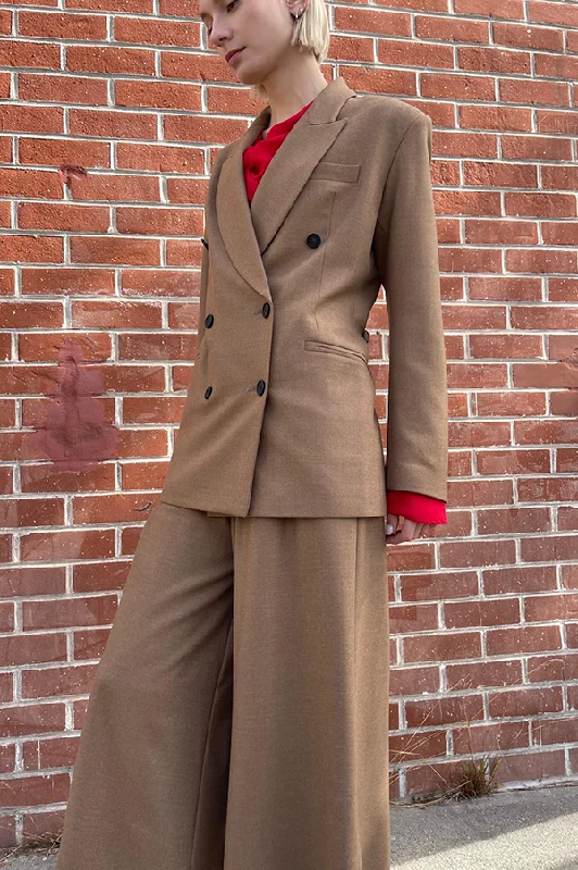 Flannel Shaped Jacket in Camel Bomber Jacket Anorak Windbreaker