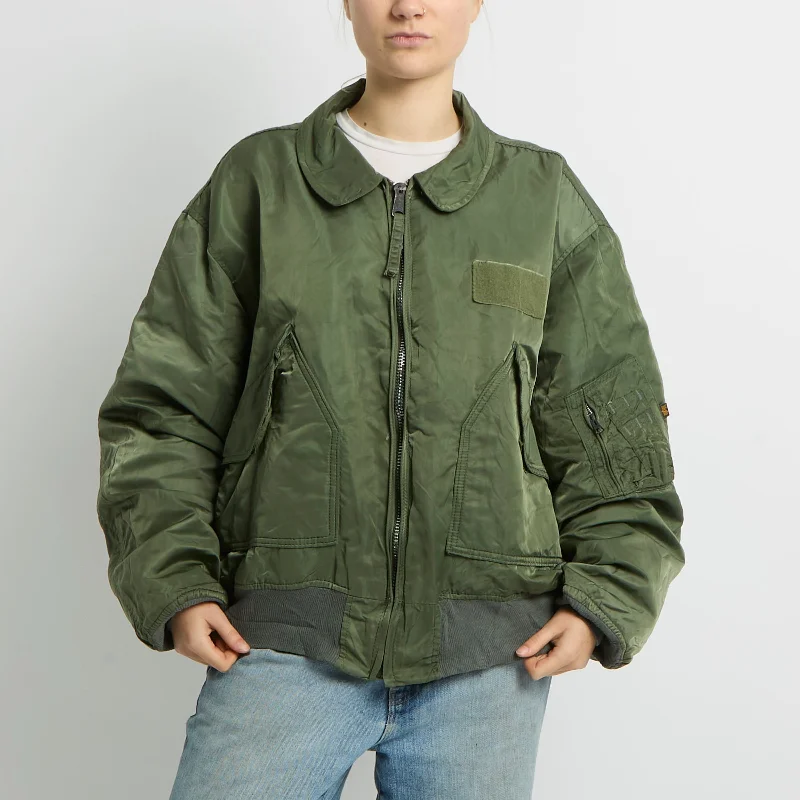 Flight Style Bomber Jacket - UK 16 Mesh Jacket Canvas Jacket Denim Jacket