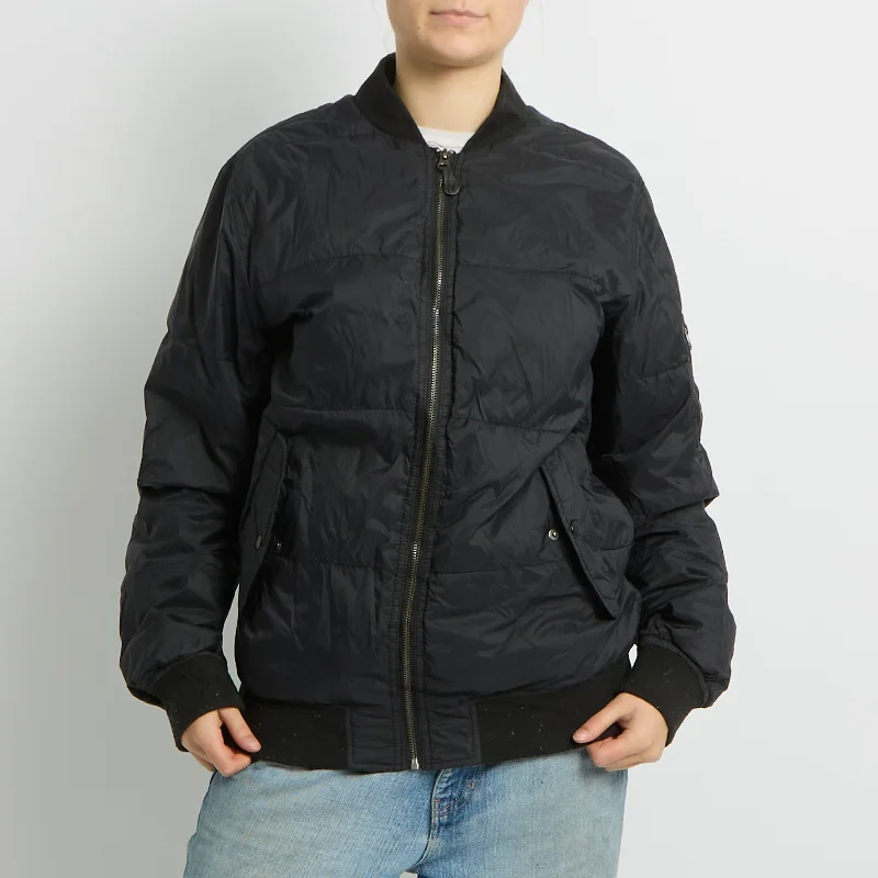 Flight Style Bomber Jacket - UK 8 Nylon Jacket Polyester Jacket Spandex Jacket