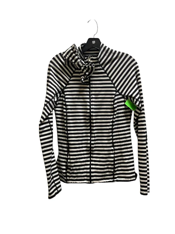 Jacket Designer By Kate Spade In Striped Pattern, Size: M Front Pockets Side Pockets Patch Pockets Jacket Designer By Kate Spade In Striped Pattern, Size: M Front Pockets Side Pockets Patch Pockets