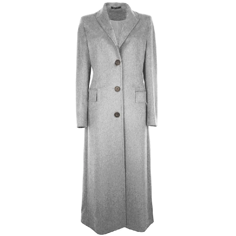 Made in Italy Gray Wool Vergine Jackets & Coat Toggled Jacket Drawstring Jacket Belted Jacket Made in Italy Gray Wool Vergine Jackets & Coat Toggled Jacket Drawstring Jacket Belted Jacket