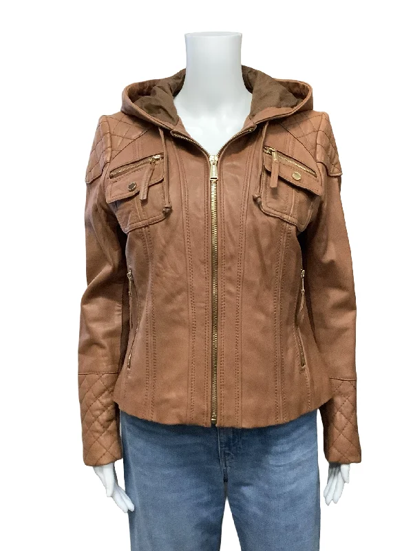 Michael Kors Leather Biker Jacket Size: M V-Neck Jacket Boat Neck Jacket Square Neck Jacket Michael Kors Leather Biker Jacket Size: M V-Neck Jacket Boat Neck Jacket Square Neck Jacket