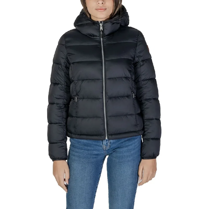 Napapijri Black Polyamide Jackets & Coat Satin Jacket Silk Jacket Chiffon Jacket