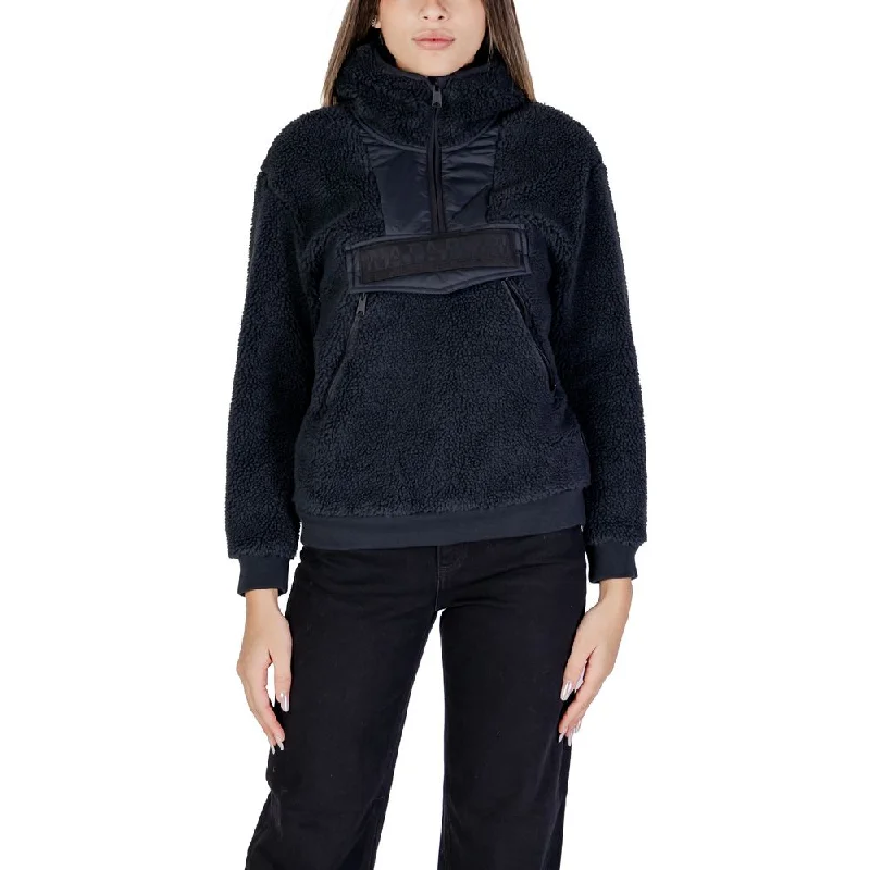 Napapijri Black Polyester Jackets & Coat Satin Jacket Silk Jacket Chiffon Jacket