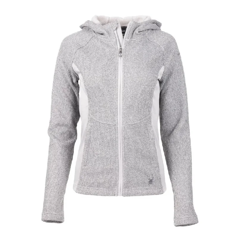 New Women's Spyder Full-Zip Jacket in Heather Gray MSP$129 Knit Fabric Woven Fabric Fleece Fabric New Women's Spyder Full-Zip Jacket in Heather Gray MSP$129 Knit Fabric Woven Fabric Fleece Fabric