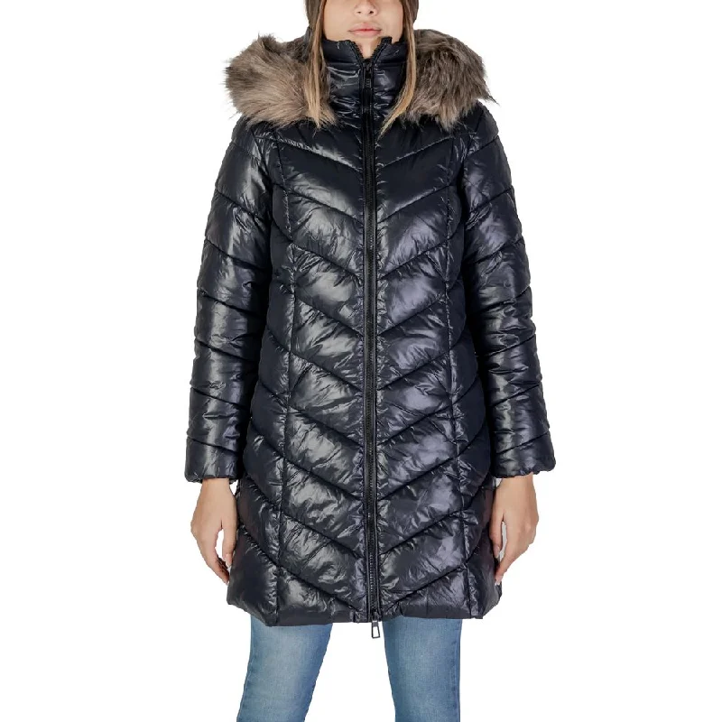 Only Black Polyamide Jackets & Coat Snapped Jacket Toggled Jacket Drawstring Jacket