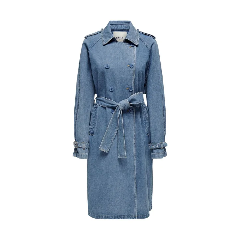 Only Blue Cotton Jackets & Coat Front Pockets Side Pockets Patch Pockets