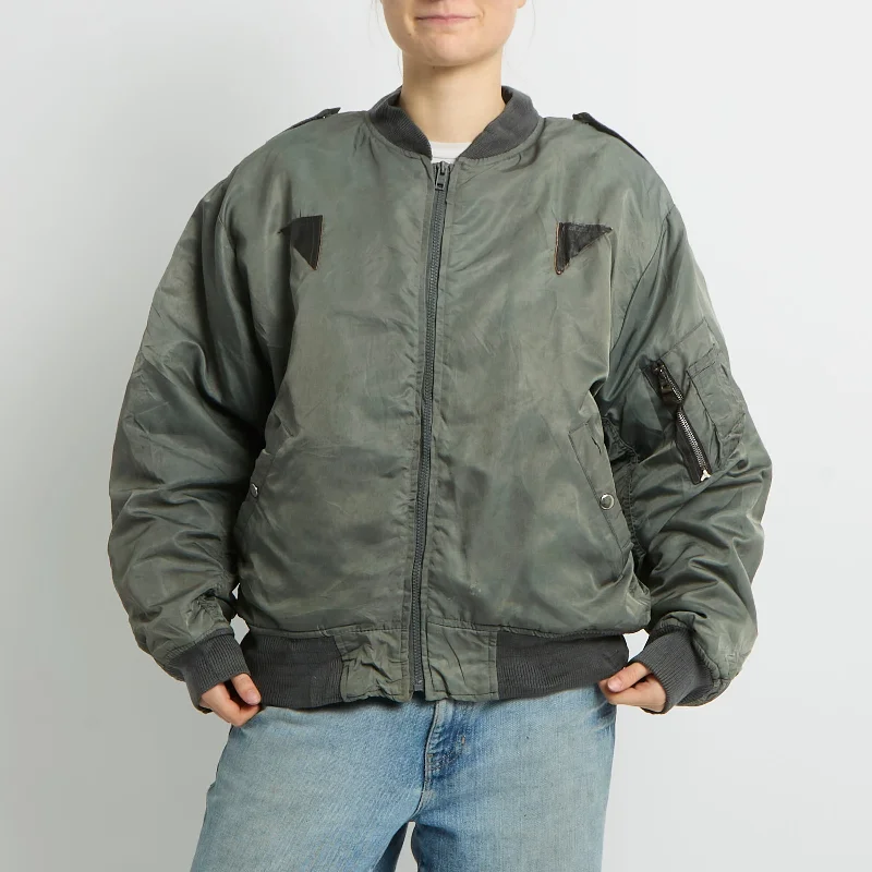 Padded Fasten Detail Bomber Jacket - UK 12 Herringbone Jacket Houndstooth Jacket Plaid Jacket Padded Fasten Detail Bomber Jacket - UK 12 Herringbone Jacket Houndstooth Jacket Plaid Jacket