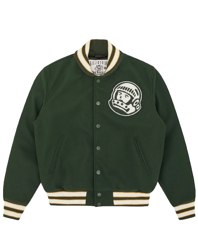 Script Logo Varsity Jacket Welt Pockets Slit Pockets Flap Pockets