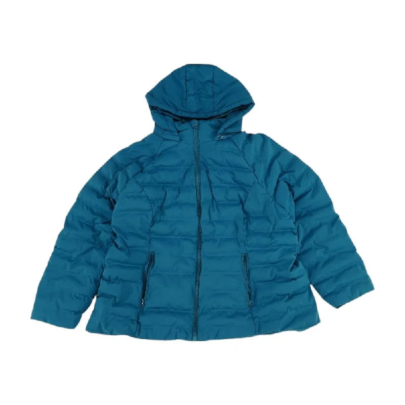 Teal Solid Puffer Jacket Wool Jacket Cashmere Jacket Tweed Jacket