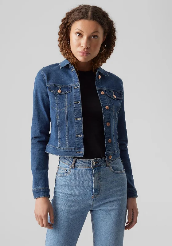 Vero Moda Luna Denim Jacket, Medium Blue Faux Fur Jacket Real Fur Jacket Shearling Jacket Vero Moda Luna Denim Jacket, Medium Blue Faux Fur Jacket Real Fur Jacket Shearling Jacket