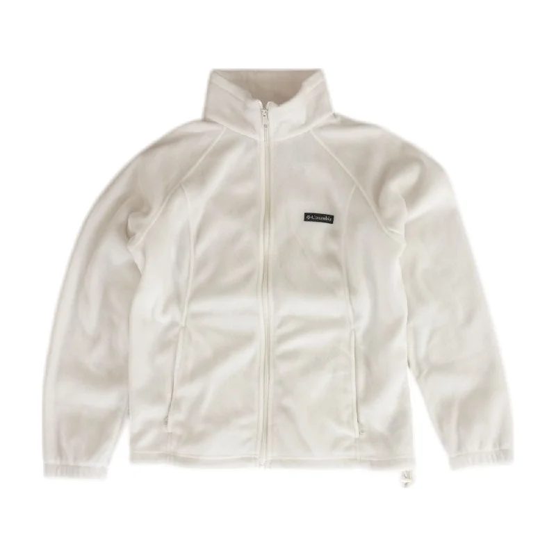 White Solid Lightweight Jacket Collared Jacket Crew Neck Jacket Turtle Neck Jacket