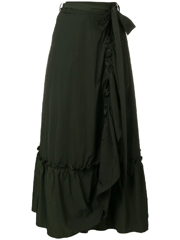 wrap ruffle technical skirt boho skirt vibe