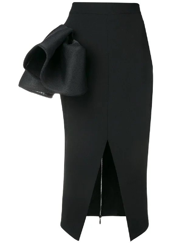 Cause ruffle skirt wool skirt breathable
