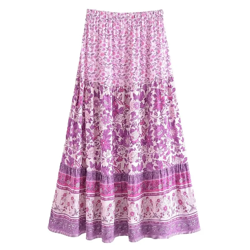 Birdie Boho Maxi Skirt velvet skirt plush