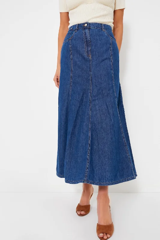 Blue Jean Edera Skirt velvet skirt sumptuous