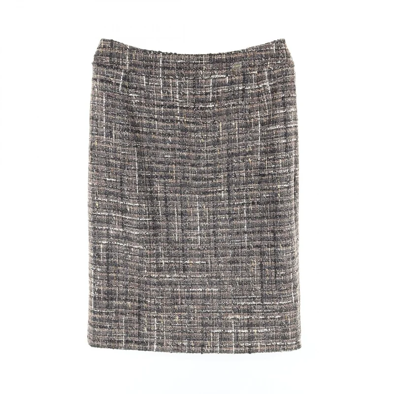 Chanel Silk Wool Fabric Skirt Gray boho skirt vibe