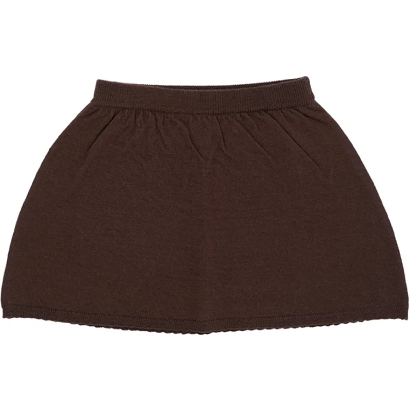 Copenhagen Colors Dk Brown Spektakel Classic Merino Skirt casual skirt length